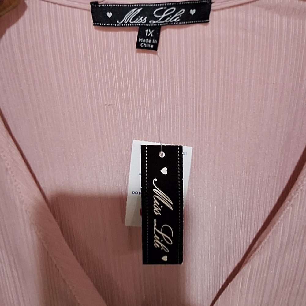 🎉HP🎉NWT - Miss Lili Mauve Rose Semi-Wrap Sz. Lg NOT 1x - Picture 6 of 7